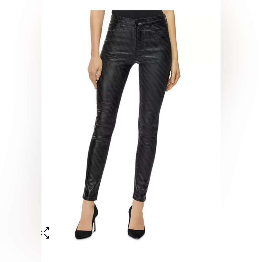 J Brand  Coated Maria High Rise Skinny Jeans